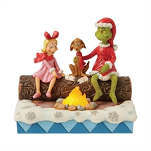 Grinch, Cindy-Lou and Max Roasting Marshmallow